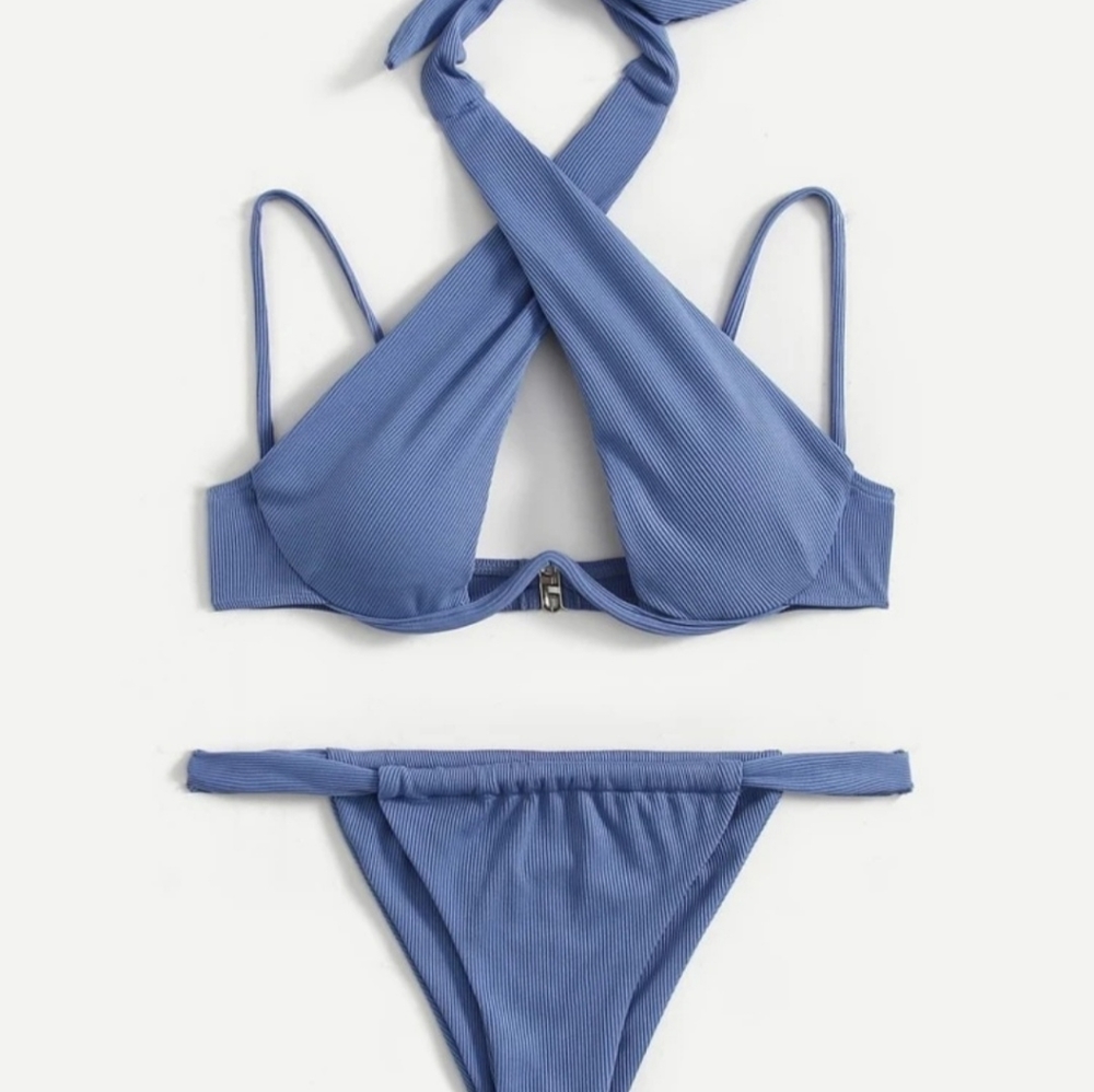 Solid Rib bikini Swimsuit - Picture 3 of 7
